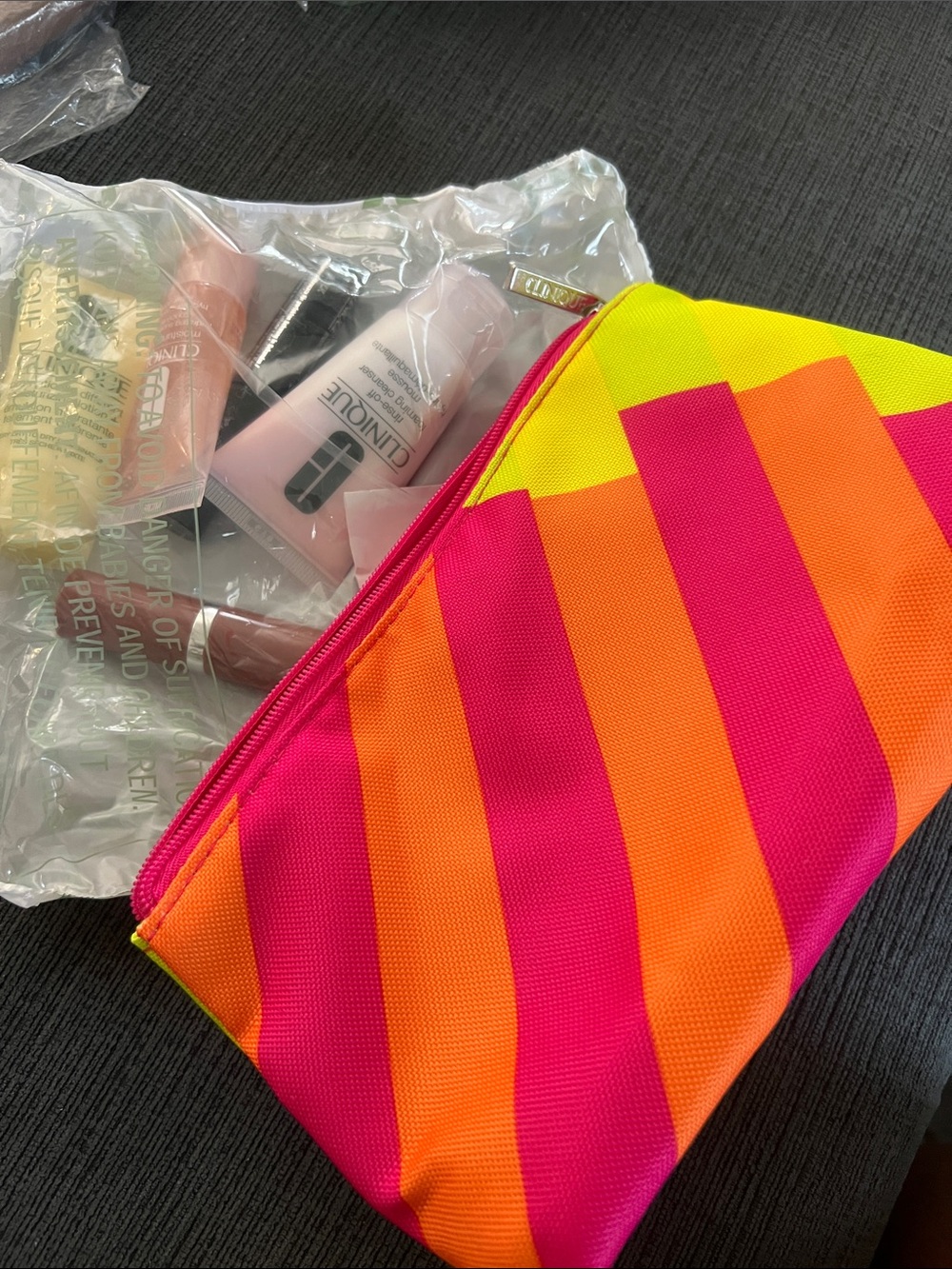 Clinique Cosmetic  Bag with facial goodies beauty